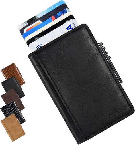 amazon.com men's rfid blocker premium credit card holder wallets|Premium Leather Credit Card Holder ID Wallet for Men.